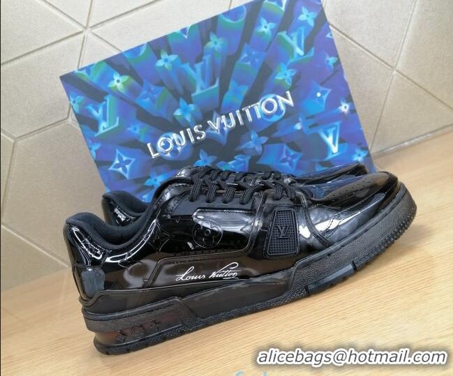 Best Price Louis Vuitton LV Trainer Transparent Low-top Sneakers 030918 Black 2021