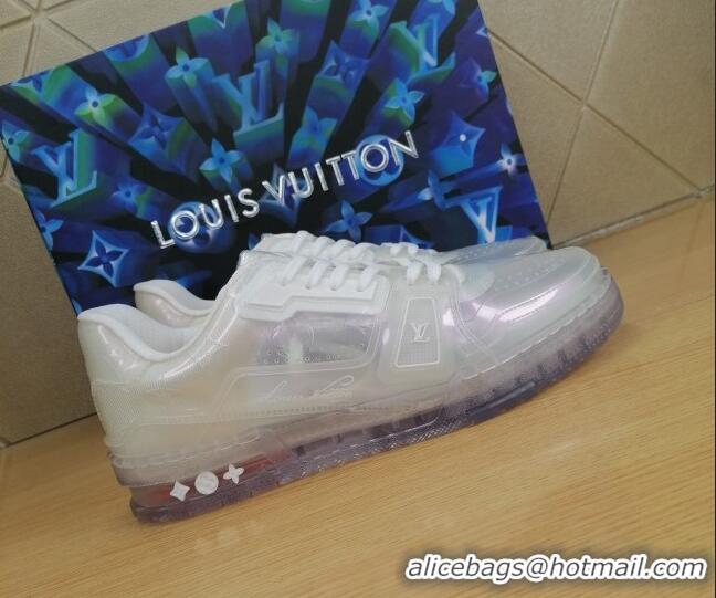 Low Price Louis Vuitton LV Trainer Transparent Low-top Sneakers 030918 White 2021