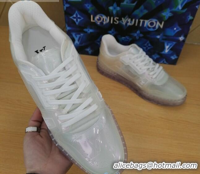 Low Price Louis Vuitton LV Trainer Transparent Low-top Sneakers 030918 White 2021