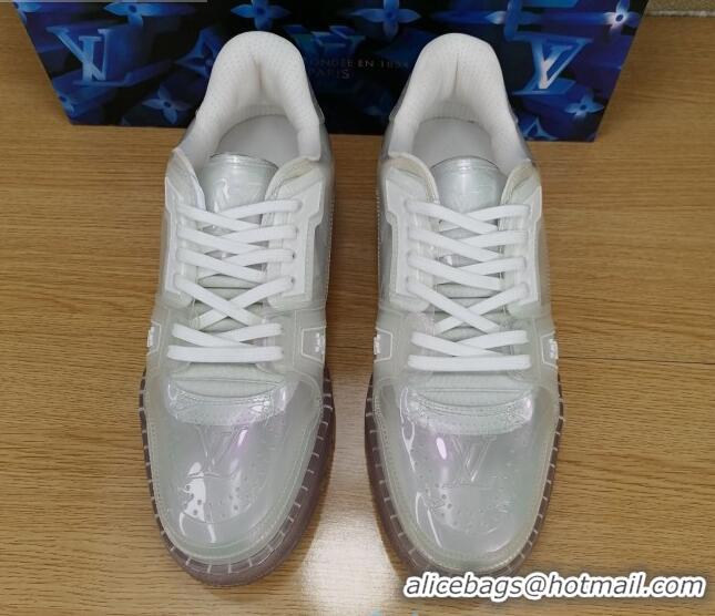 Low Price Louis Vuitton LV Trainer Transparent Low-top Sneakers 030918 White 2021