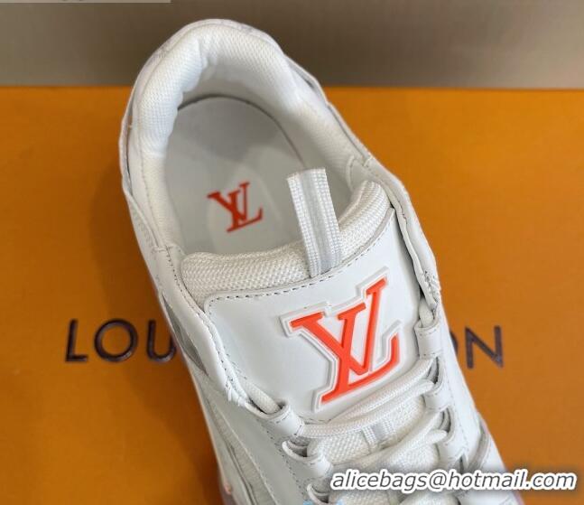 Best Price Louis Vuitton Men's A View Sneakers 030923 White/Orange