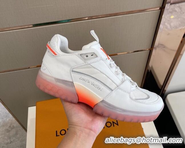 Best Price Louis Vuitton Men's A View Sneakers 030923 White/Orange