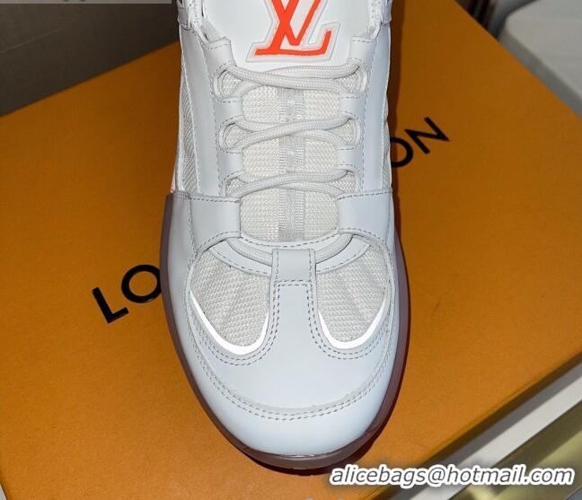 Best Price Louis Vuitton Men's A View Sneakers 030923 White/Orange