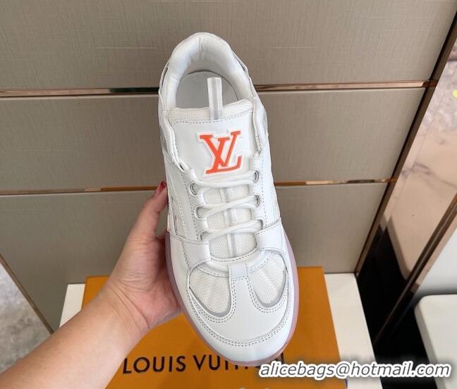 Best Price Louis Vuitton Men's A View Sneakers 030923 White/Orange