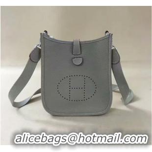 Popular Style Hermes Evelyne original togo leather mini Shoulder Bag H15698 Light Grey