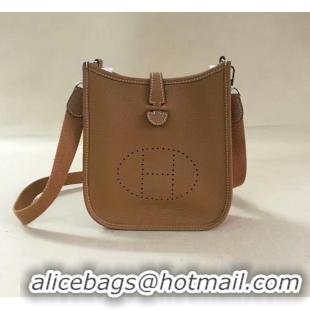 Trendy Design Hermes Evelyne original togo leather mini Shoulder Bag H15698 brown