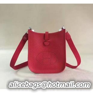 Promotional Hermes Evelyne original togo leather mini Shoulder Bag H15698 Red