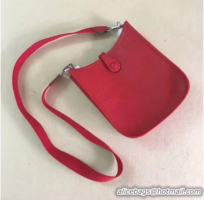 Promotional Hermes Evelyne original togo leather mini Shoulder Bag H15698 Red