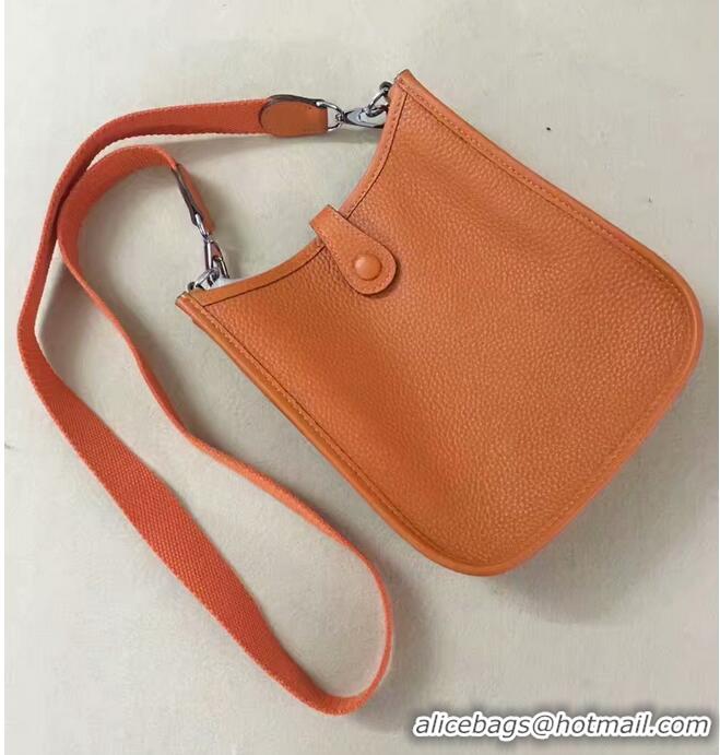 Discount Design Hermes Evelyne original togo leather mini Shoulder Bag H15698 orange