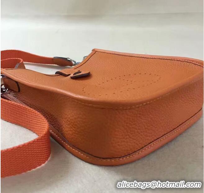 Discount Design Hermes Evelyne original togo leather mini Shoulder Bag H15698 orange