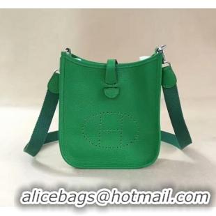 Famous Brand Hermes Evelyne original togo leather mini Shoulder Bag H15698 green