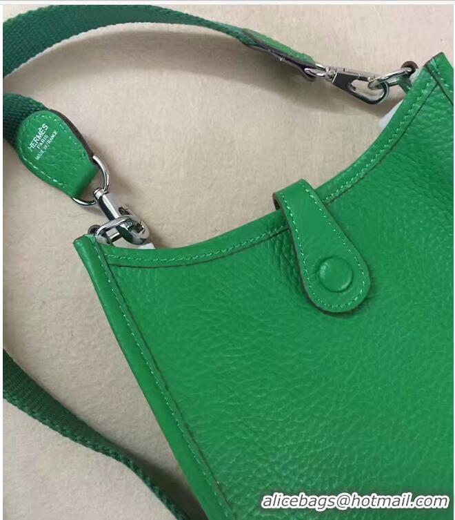 Famous Brand Hermes Evelyne original togo leather mini Shoulder Bag H15698 green