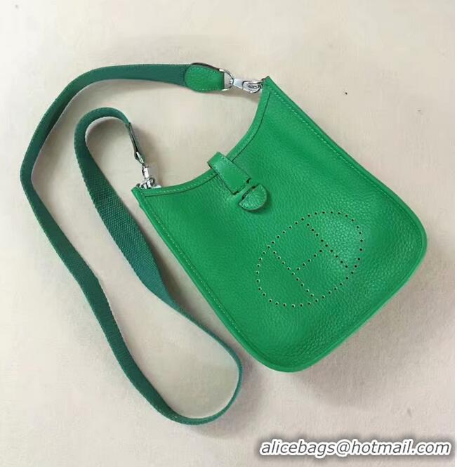 Famous Brand Hermes Evelyne original togo leather mini Shoulder Bag H15698 green