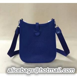 Best Price Hermes Evelyne original togo leather mini Shoulder Bag H15698 optic blue