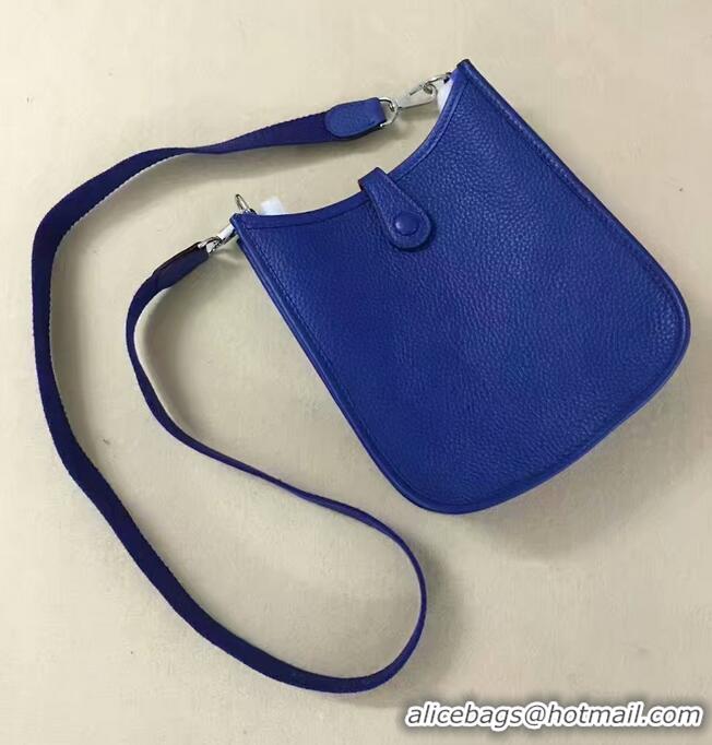 Best Price Hermes Evelyne original togo leather mini Shoulder Bag H15698 optic blue