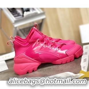 New Fashion Dior D-Connect Sneakers in Pink Technical Fabric 111050