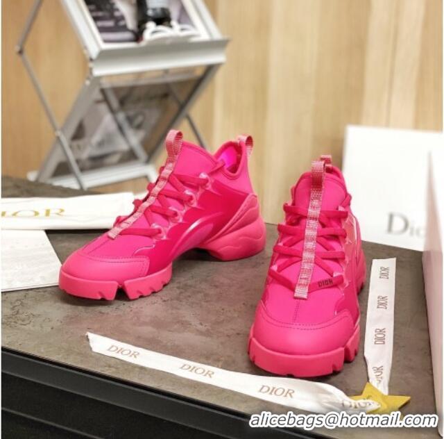 New Fashion Dior D-Connect Sneakers in Pink Technical Fabric 111050