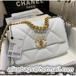 Buy Inexpensive Chanel 19 flap bag AS1160 White