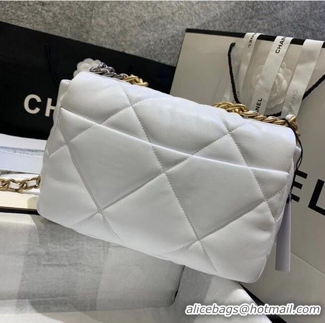 Buy Inexpensive Chanel 19 flap bag AS1160 White