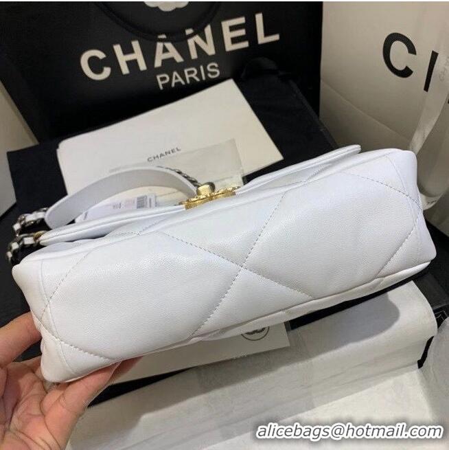 Buy Inexpensive Chanel 19 flap bag AS1160 White