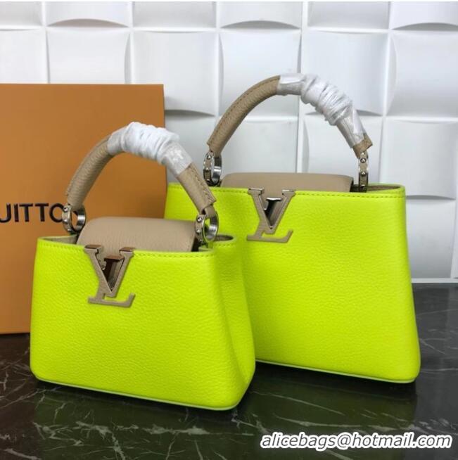 Good Product Louis Vuitton CAPUCINES PM M57519 yellow&grey