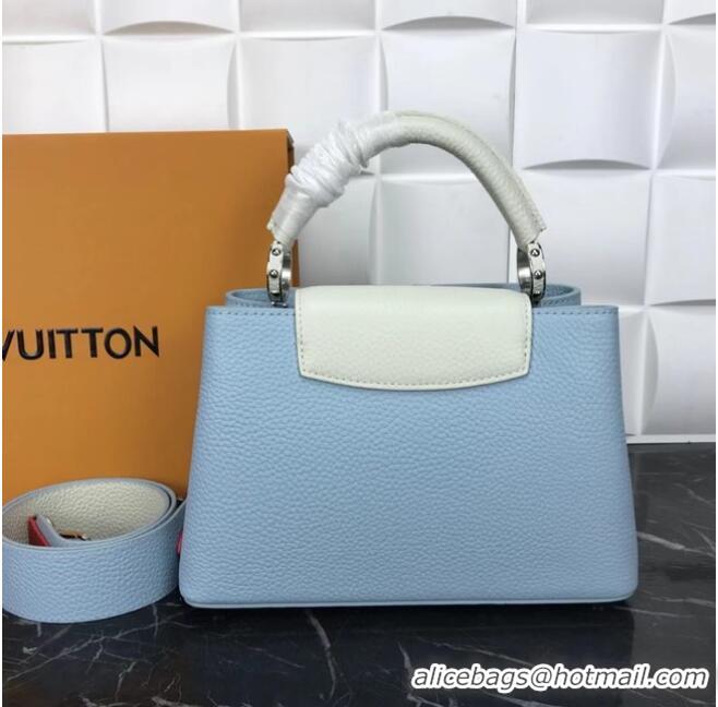 Buy Cheapest Louis Vuitton CAPUCINES PM M57519 light blue&white