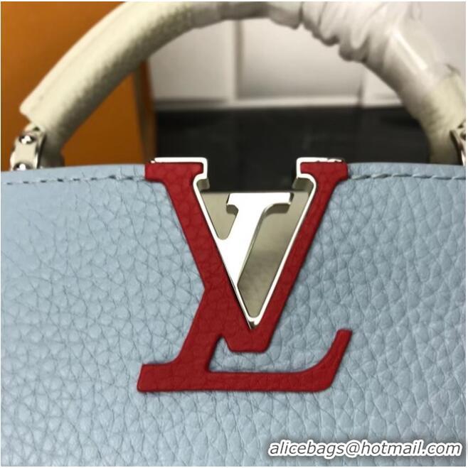 Buy Cheapest Louis Vuitton CAPUCINES PM M57519 light blue&white