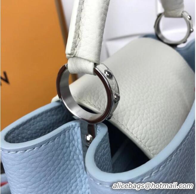 Buy Cheapest Louis Vuitton CAPUCINES PM M57519 light blue&white