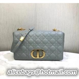 Good Product LARGE DIOR CARO BAG Soft Cannage Calfskin M9243U grey