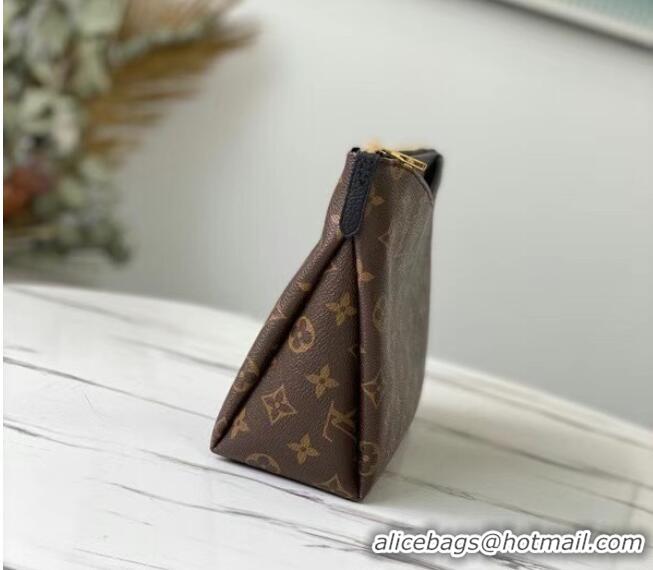 Top Grade Louis Vuitton Original Monogram Canvas Zipper Clutch bag M64125 black