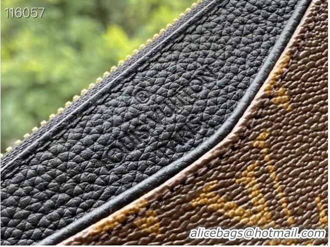 Top Grade Louis Vuitton Original Monogram Canvas Zipper Clutch bag M64125 black