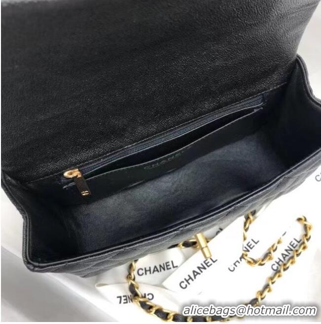 Market Sells CHANEL mini flap bag with top handle AS2431 black