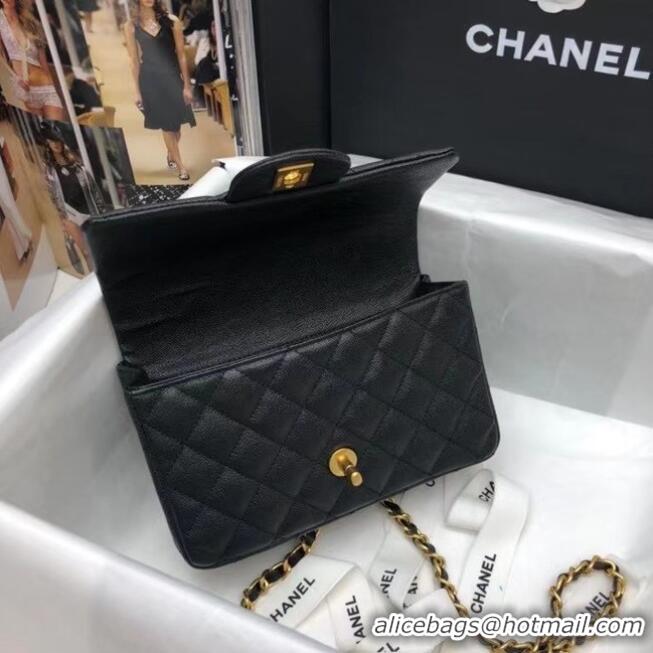 Market Sells CHANEL mini flap bag with top handle AS2431 black