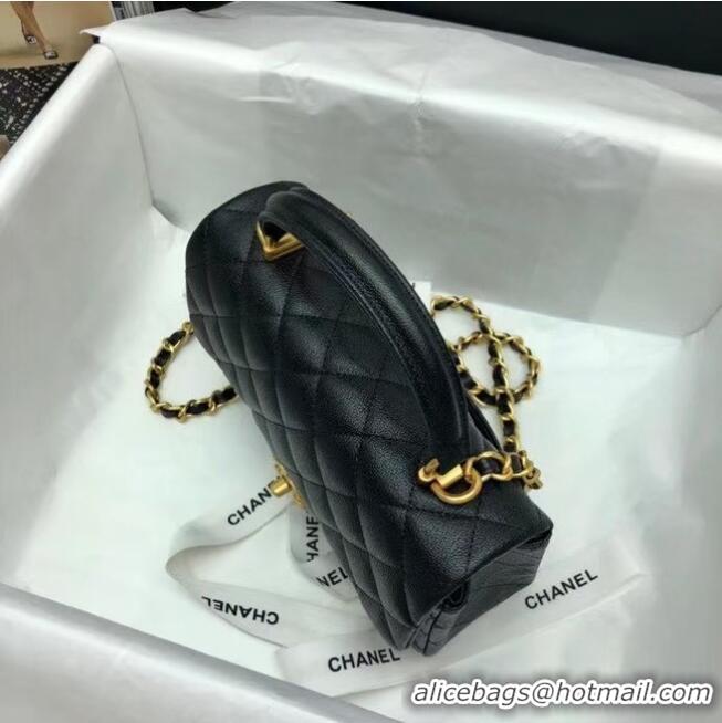 Market Sells CHANEL mini flap bag with top handle AS2431 black