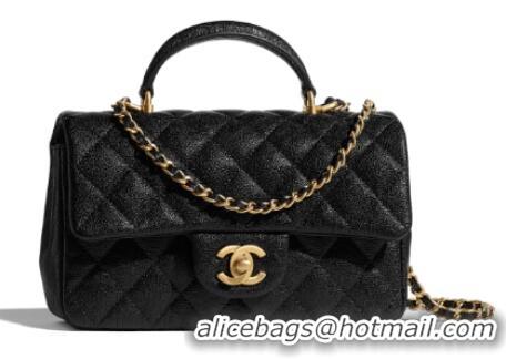 Market Sells CHANEL mini flap bag with top handle AS2431 black