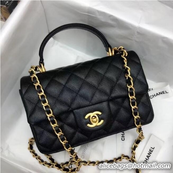 Market Sells CHANEL mini flap bag with top handle AS2431 black