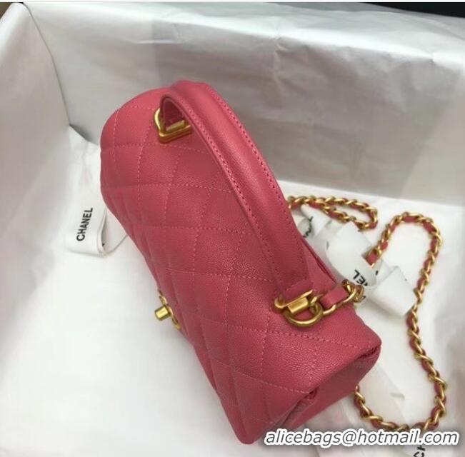 Specials Discount CHANEL mini flap bag with top handle AS2431 rose