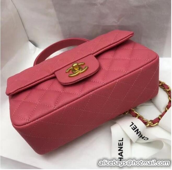 Specials Discount CHANEL mini flap bag with top handle AS2431 rose