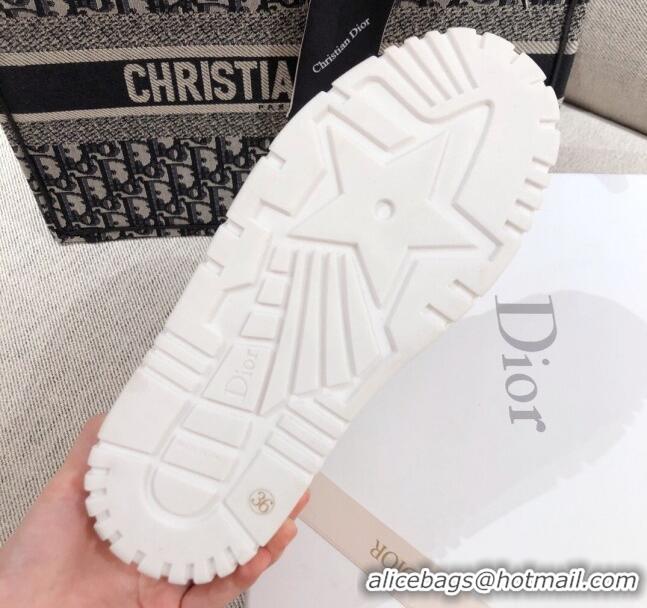 Expensive Dior DIOR-ID Sneakers in White Rubber and Calfskin 120453