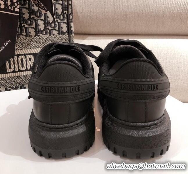 Low Cost Dior DIOR-ID Sneakers in Black Rubber and Calfskin 120454