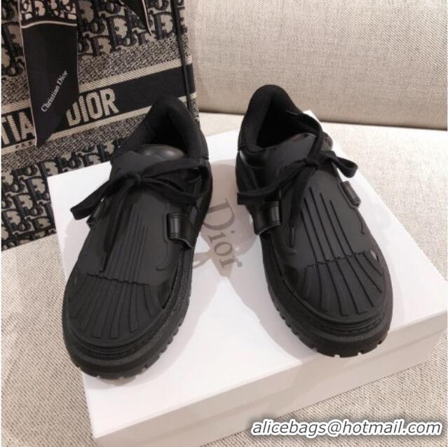 Low Cost Dior DIOR-ID Sneakers in Black Rubber and Calfskin 120454