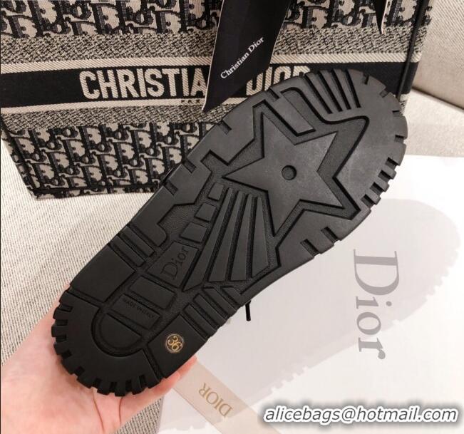 Low Cost Dior DIOR-ID Sneakers in Black Rubber and Calfskin 120454