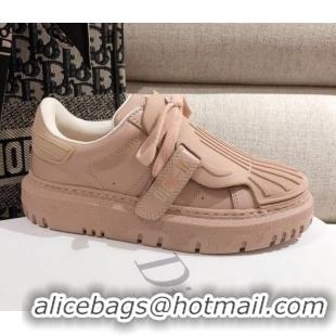 Best Grade Dior DIOR-ID Sneakers in Beige Rubber and Calfskin 120454