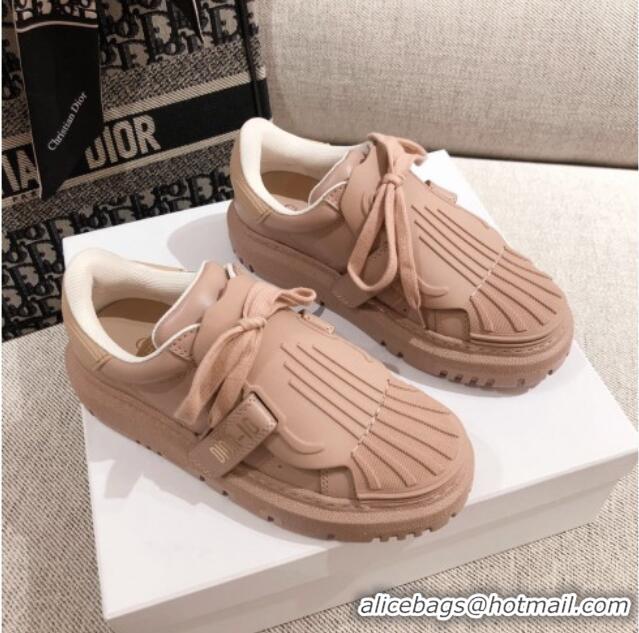 Best Grade Dior DIOR-ID Sneakers in Beige Rubber and Calfskin 120454