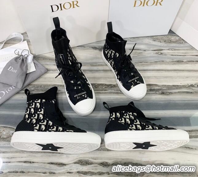 Best Price Dior Walk'n'Dior Boots Sneakers in Black Oblique Knit 121809