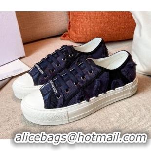 Top Quality Dior Walk'n'Dior Sneakers Fringe Navy Blue 121823