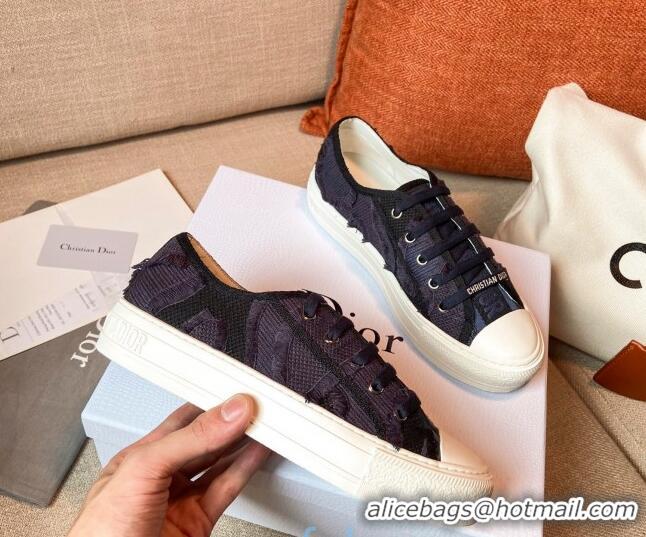 Top Quality Dior Walk'n'Dior Sneakers Fringe Navy Blue 121823