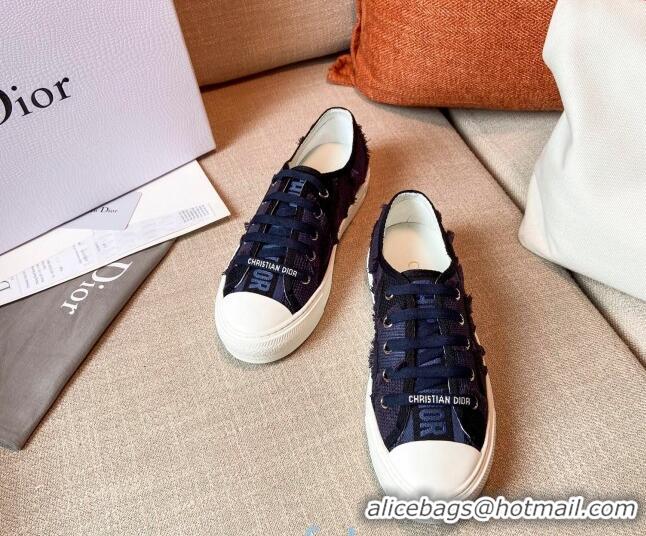 Top Quality Dior Walk'n'Dior Sneakers Fringe Navy Blue 121823