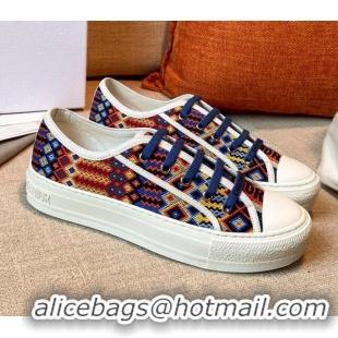 Reasonable Price Dior Walk'n'Dior Sneakers in Multicolor Geometry Embroidered Cotton 121827