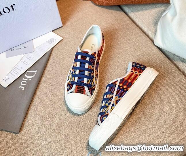 Reasonable Price Dior Walk'n'Dior Sneakers in Multicolor Geometry Embroidered Cotton 121827